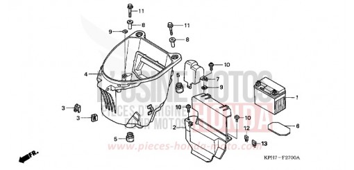 BATTERIE/COMPARTIMENT A BAGAGES ANF125T6 de 2006